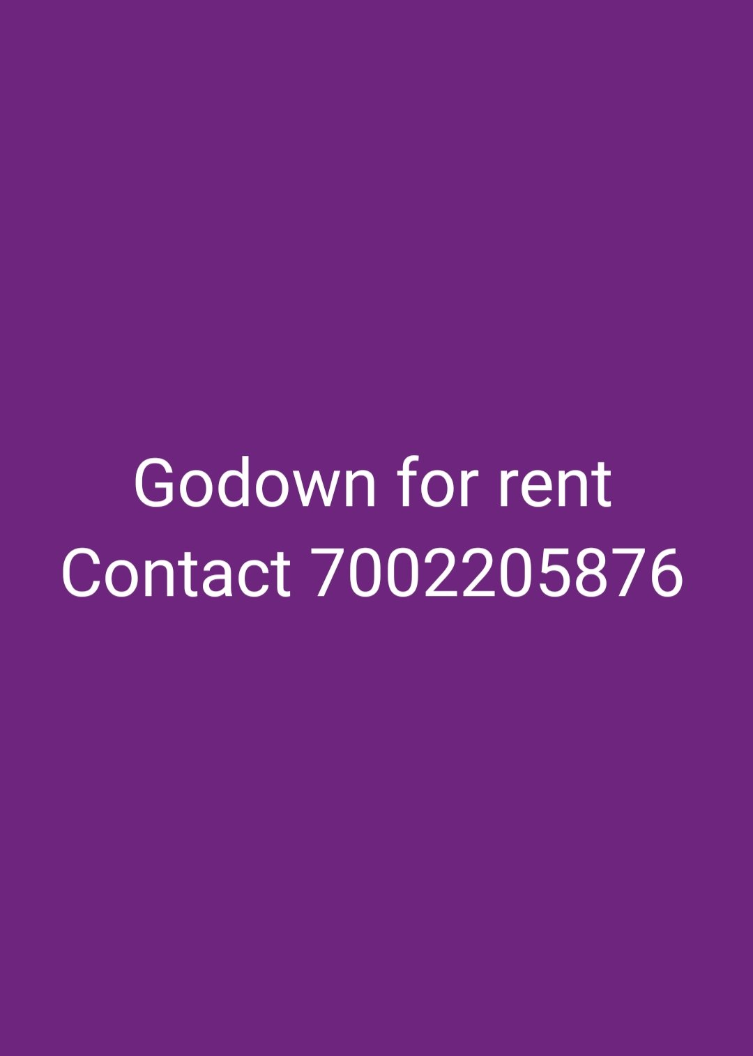 Godown for Rent chirukandi main road national highway silchar Assam