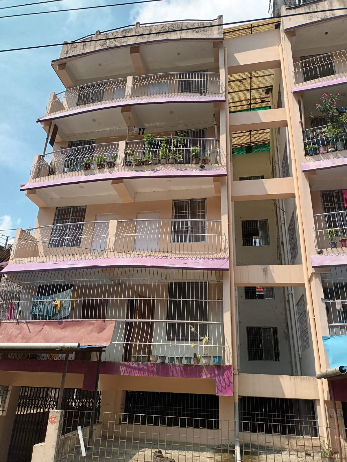 2 bed rooms, one hall plus dining space,  kitchen, 2 toilets with bath, spacious balcony