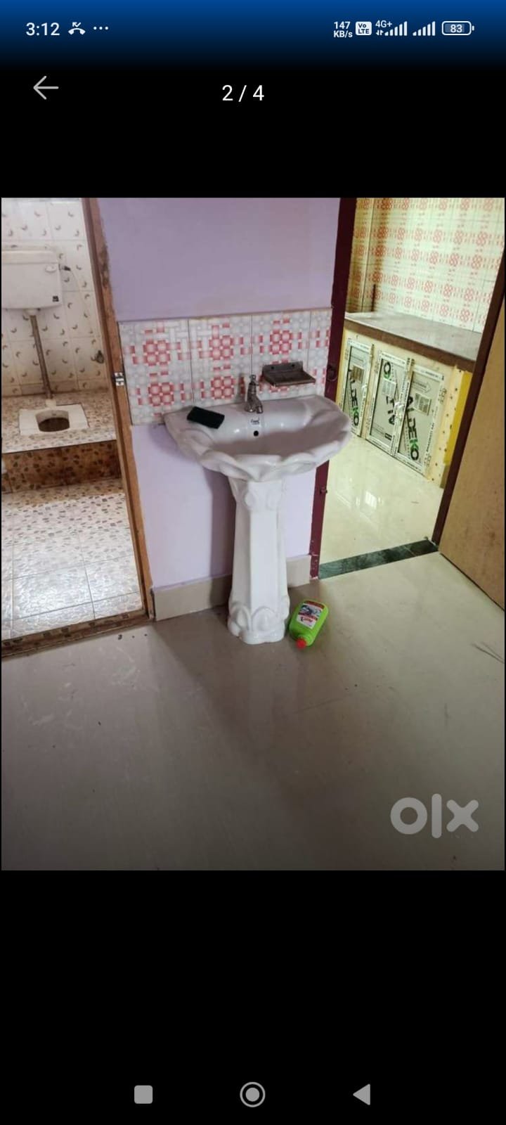 3bhk house rent. Attached kitchen bathroom. Car parking available