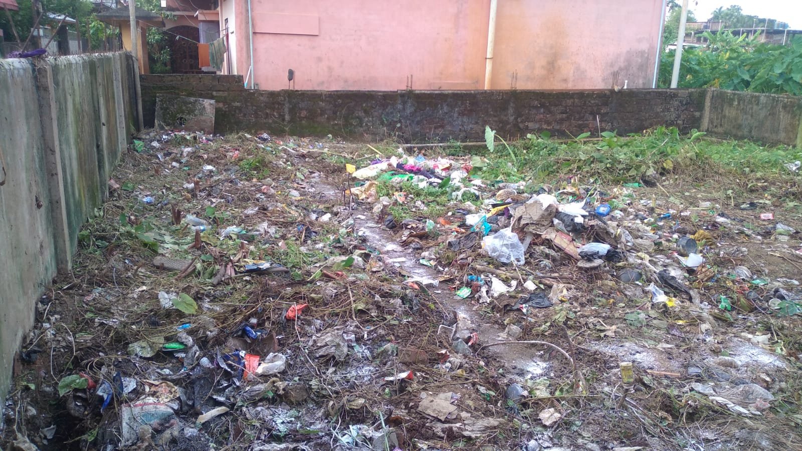 For sale a 2 katha plot at Silchar Kanakpur Part 2 with Boundary wall,Gate and Ground + 2 Foundation.